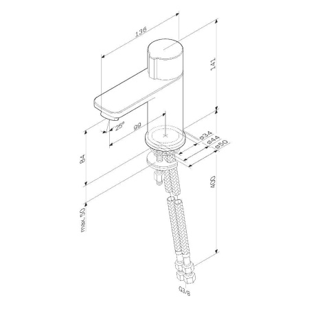 F85A02500_xxx  X-Joy, TouchReel Смеситель для умывальника AM.PM, хром.