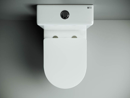 Напольный пристенный унитаз Ceramicanova Metropol Rimless, Белый, CN4001