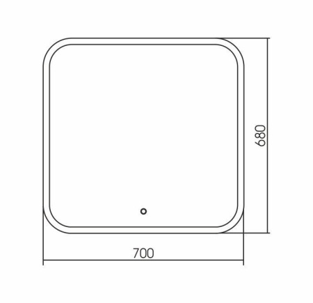Зеркало Grossman COMFORT 670680 (700x680) с сенсорным выключателем