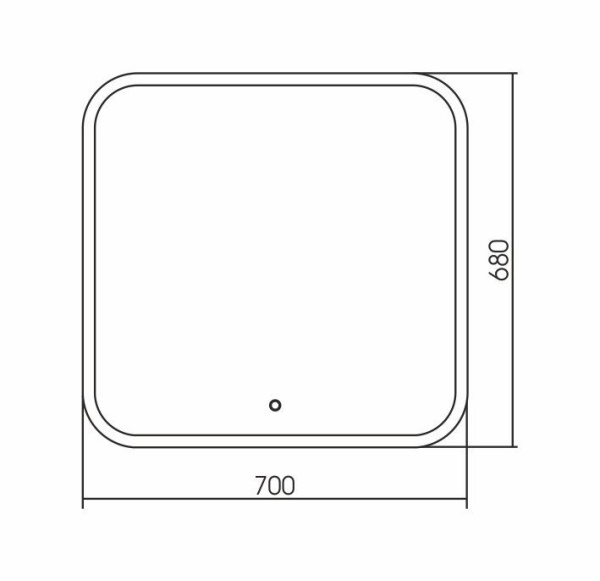 Зеркало Grossman COMFORT 670680 (700x680) с сенсорным выключателем