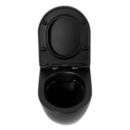 Унитаз подвесной безободковый BelBagno COLORATO, черный BB062CHR-MB/BB062SC-MB