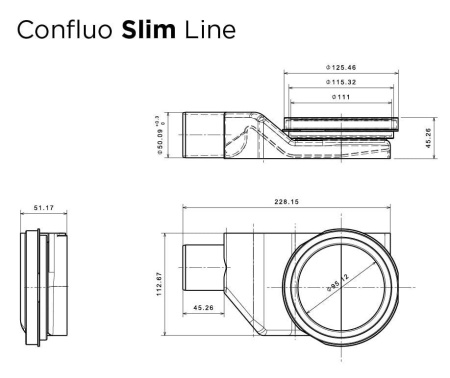 Душевой лоток Pestan Confluo Slim Line 850, 13100035