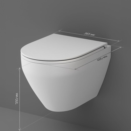 C701700MWSC Spirit V2.0 Подвесной унитаз AM.PM FlashClean с сиденьем микролифт, бел мат