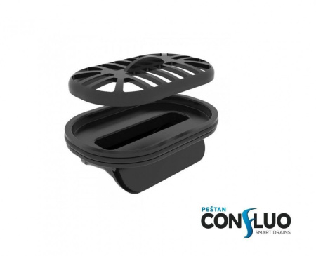 Душевой лоток Pestan Confluo Premium Line 550 Black Glass, 13000292