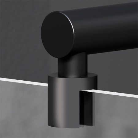 W94UWI-100-F1-BTE X-Joy Душевая перегородка AM.PM 100x195, стекло прозр. 8 мм + покрытие, фурнитура черный