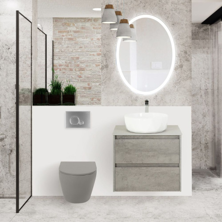 Унитаз подвесной безободковый BelBagno COLORATO BB062CHR-GR/BB062SC-GR