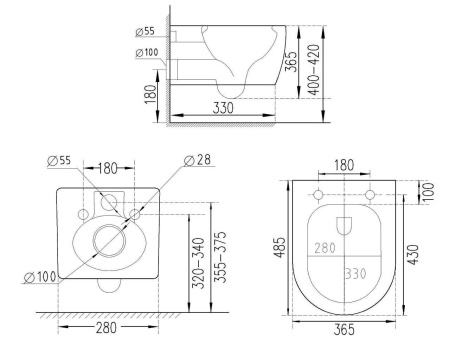 Комплект 6 в 1 RoxenBath StounFix Dual Fresh 868617 (состоит из: 710200, Velar 420300GM, 530110-01B)