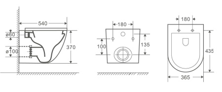 Унитаз подвесной WeltWasser WW MERZBACH 041 XL GL-WT белый глянец