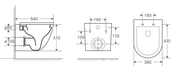 Унитаз подвесной WeltWasser WW MERZBACH 041 XL GL-WT белый глянец