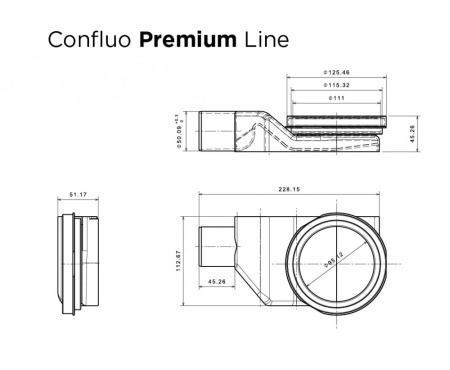Душевой лоток Pestan Confluo Premium Line 950 Black Glass, 13000351