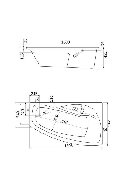 Акриловая ванна Santek Майорка XL 160х95 1.WH11.1.990 правая