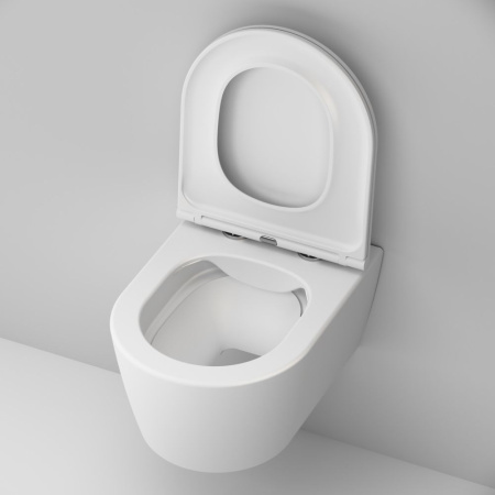 C8F1700MWSC Func Подвесной унитаз AM.PM 49 см FlashClean с сиденьем микролифт, бел мат