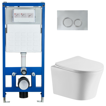 Комплект № 4: CR555 + CR05CH с Унитазом ADIGE Aria подвесной безободковый Cerutti SPA CT7837