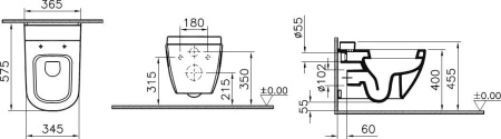 Унитаз подвесной VitrA D-Light 5910B003-1086