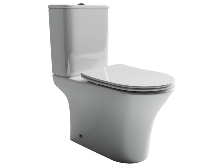 Напольный унитаз с бачком Ceramicanova Fortuna Rimless, Белый, CN9001