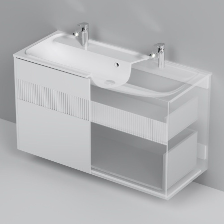 M8FFUX1202WM Func База под раковину AM.PM (push-to-open), 120 см, цвет белый матовый
