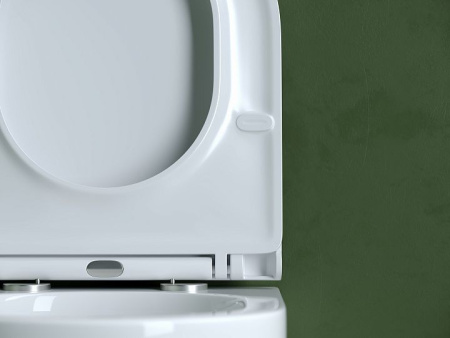 Подвесной унитаз Ceramicanova Ulma Торнадо безободковый, с ультратонким сиденьем с микролифтом и функцией быстрого снятия, с креплением скрытого монтажа, цвет белый CN4006T