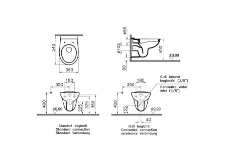 Унитаз подвесной VitrA Normus 6855B003-0101