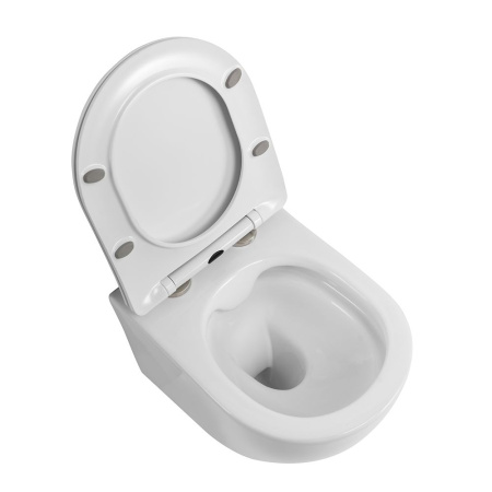 UNO 2.1 Унитаз подвесной безободковый с сиденьем дюропласт soft close BB7006CHR/SC