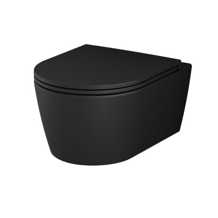 C8F1700MBSC Func Подвесной унитаз AM.PM 49 см FlashClean с сиденьем микролифт, черн мат