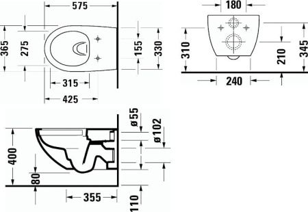 Унитаз подвесной Duravit Architec 45720900A1 с сидением SoftClose