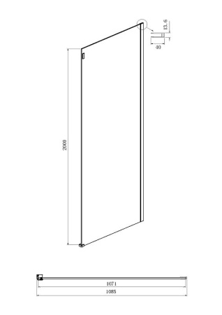Душевое ограждение Ambassador Benefit 19022204HBB-110HBB 1500х1100х2000