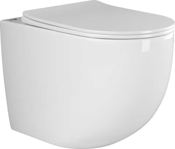 Напольный приставной унитаз Ceramicanova Mia Rimless, Белый, CN1810