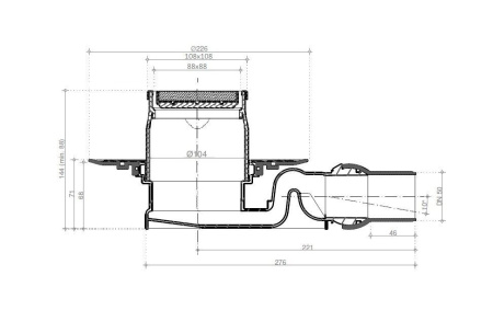 Точечный трап Pestan Confluo Standard 10х10 Plate 4 2in1 13702565