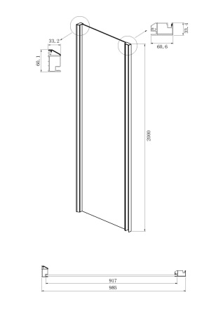 Боковая стенка Ambassador Intense 100IBB 1000x2000
