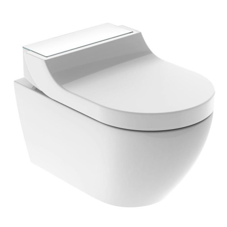 Унитаз-биде подвесной Geberit AquaClean Tuma Comfort 146.294.SI.1 безободковый панель белое стекло