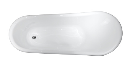 Акриловая ванна отдельностоящая Cerutti SPA VICO 154Х70 на львиных алюминиевых хромированных лапах