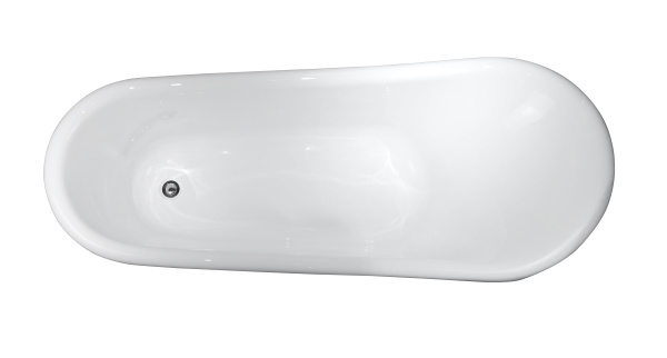 Акриловая ванна отдельностоящая Cerutti SPA VICO 154Х70 на львиных алюминиевых хромированных лапах