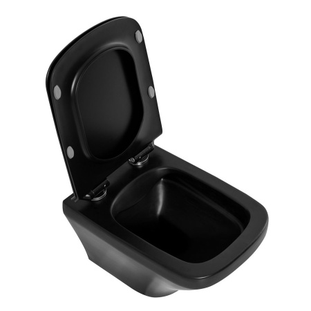 Унитаз подвесной безободковый BelBagno SELA, черный BB3201CHR-MB/BB3201SC-MB