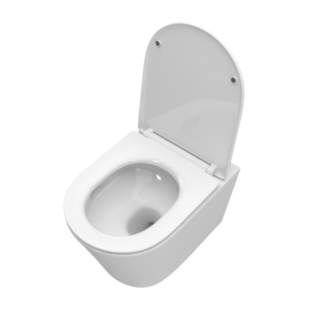 TRE-TOR Унитаз подвесной, безободковый, с системой смыва "Торнадо", с сиденьем soft close, BB5180CH-TOR/SC