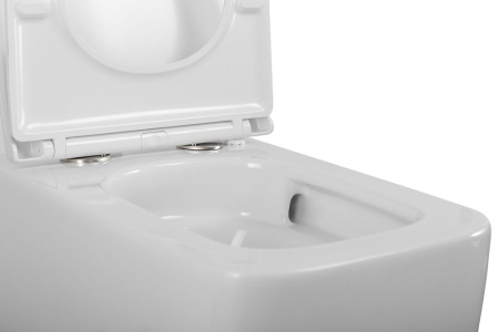 LUCE-TOR Унитаз подвесной безободковый с сиденьем дюропласт soft close, BB076CH-TOR/SC