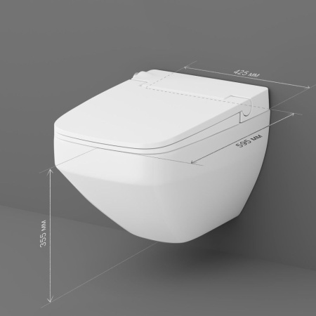 CCC50A1700SC Inspire V2.0 Подвесной унитаз AM.PM с интегрированным электронным биде TouchReel