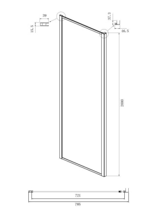 Боковая стенка Ambassador Forsa 80ABB 800x2000