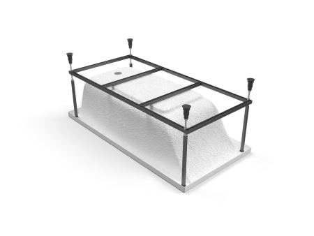 Акриловая ванна с фронтальной панелью и каркасом Cersanit VIRGO 150x75 63352 + 63366 + K-RW-VIRGO*150n