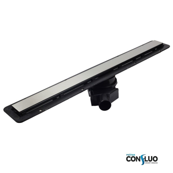 Душевой лоток Pestan Confluo Frameless Line 300 Black Glass, 13701201