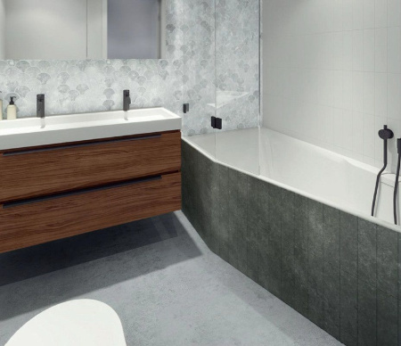 Акриловая ванна с усиленным каркасом и сифоном Riho Rething Space 170x90 R BR1500500000000