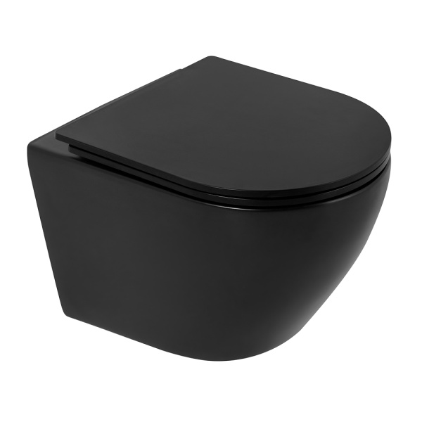 Унитаз подвесной безободковый BelBagno COLORATO, черный BB062CHR-MB/BB062SC-MB