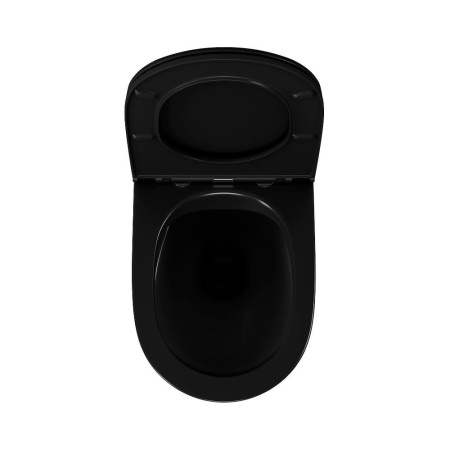 Унитаз подвесной безободковый D&K Matrix DT1396025, черный