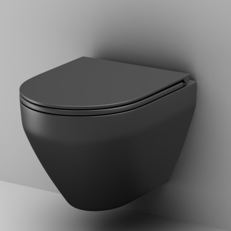 C701700MBSC Spirit V2.0 Подвесной унитаз AM.PM FlashClean с сиденьем микролифт, черн мат
