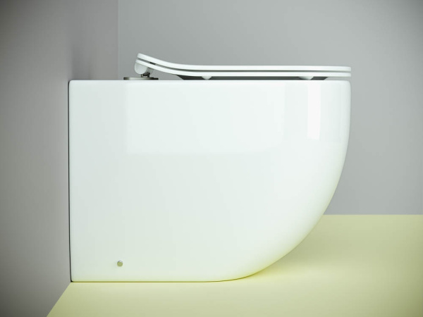 Напольный приставной унитаз Ceramicanova Metropol Rimless, Белый, CN4004