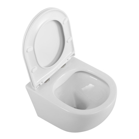 UNO Чаша унитаза подвесного c креплением и сиденьем дюропласт soft close BB3105CHR/SC