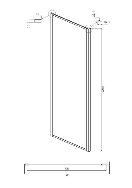Душевое ограждение Ambassador Elysium 111021104KX-90KX 1000х900х2000
