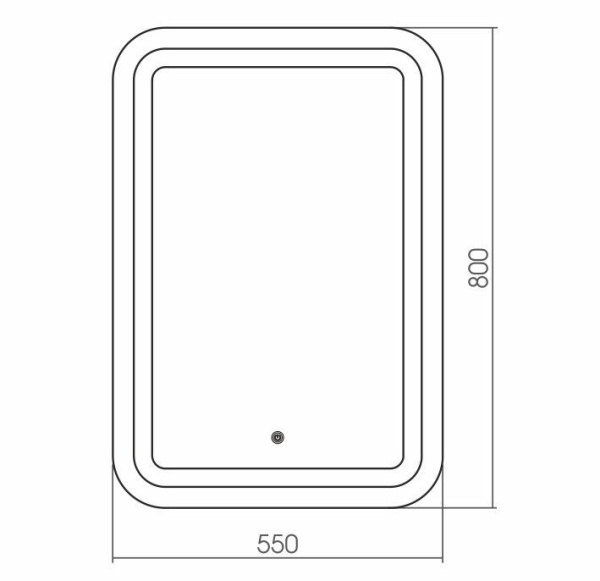 Зеркало Grossman ELEGANS 555800 (550x800) с сенсорным выключателем