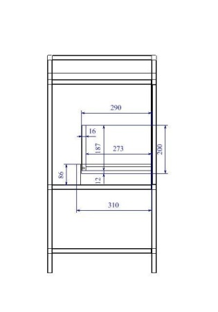 Тумба под раковину напольная Cersanit BOTANIQUE 80 для CREA 50 зелёный, 63014