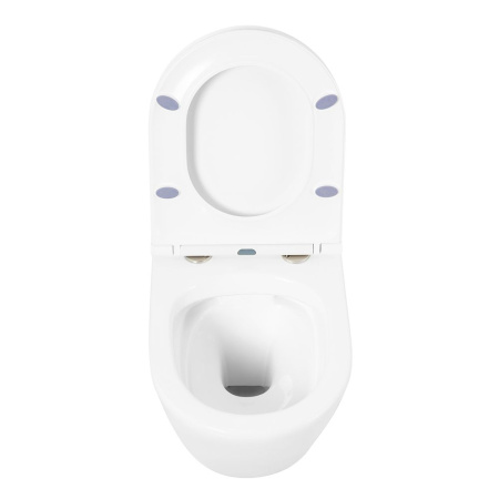 TRE Чаша унитаза подвесного c креплением и сиденьем дюропласт soft close BB8001CHR/SC