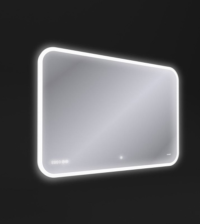 Зеркало Cersanit LED 070 design pro 100x70 с подсветкой bluetooth часы с антизапотеванием прямоугольное Ecom, KN-LU-LED070*100-p-Os